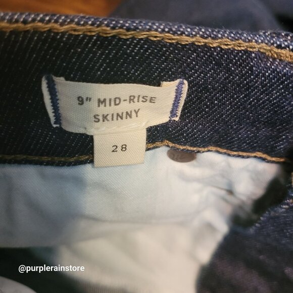 Madewell Jeans Size 28 Skinny 9" Woodland Wash MA938 Tummy Control Stretch - Picture 5 of 12